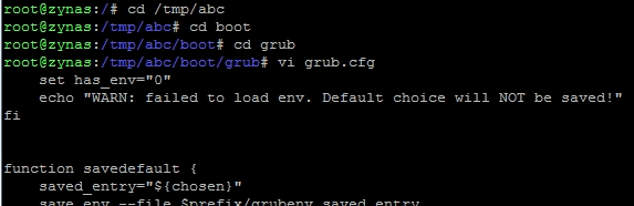 SSH修改黑群晖DS918+系统7.0.1里的grub.cfg_grub.cfg_04