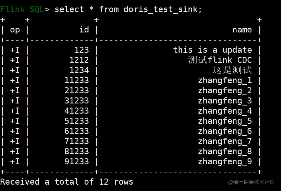 Flink CDC 系列 - 实现 MySQL 数据实时写入 Apache Doris_flink_10