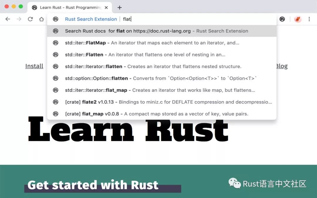 【Rust项目推荐】Rust search extension 0.7发布！地址栏快速搜索Rust文档、crates的浏览器插件_官网