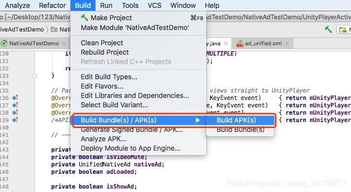 Unity项目接入Android的Admob Native(原生视频广告) SDK（一）_Unity_27