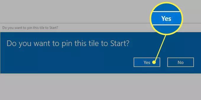 The pop up windows asking for confirmation before pinning the keyboard to Start.