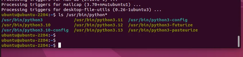 在Ubuntu 22.04或20.4系统上安装Python 3.13、3.12或3.11_python_02