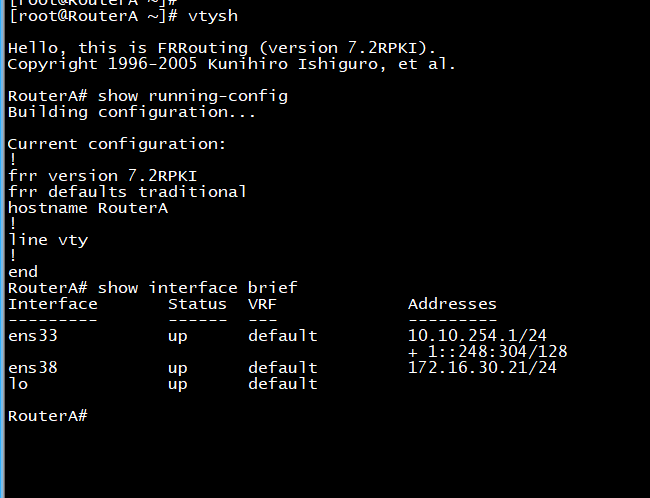 CentOS7下利用FRR路由套件实现OSPF动态路由组网_unix_18