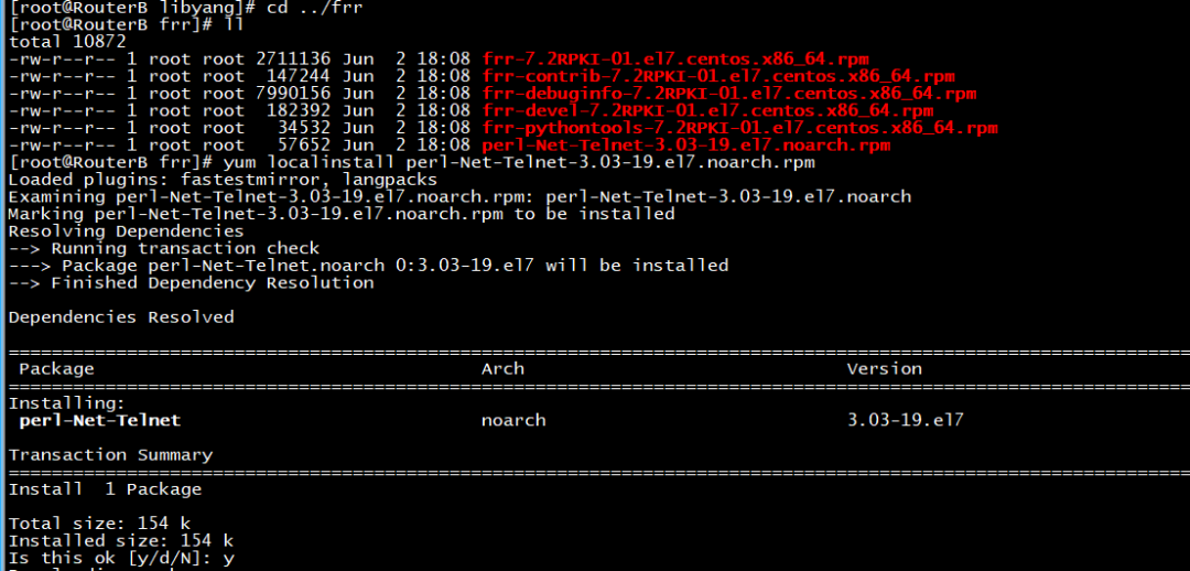 CentOS7下利用FRR路由套件实现OSPF动态路由组网_centos_12