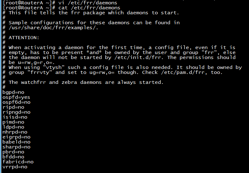 CentOS7下利用FRR路由套件实现OSPF动态路由组网_centos_15