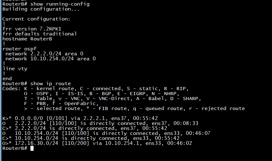 CentOS7下利用FRR路由套件实现OSPF动态路由组网_unix_19