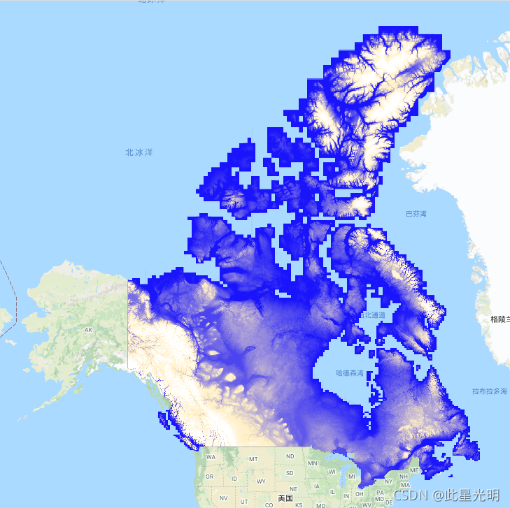 Google Earth Engine——加拿大数字高程模型（CDEM）是加拿大自然资源部（NRCan）测高系统的一部分，源于现有的加拿大数字高程数据（CDED）_高程_02