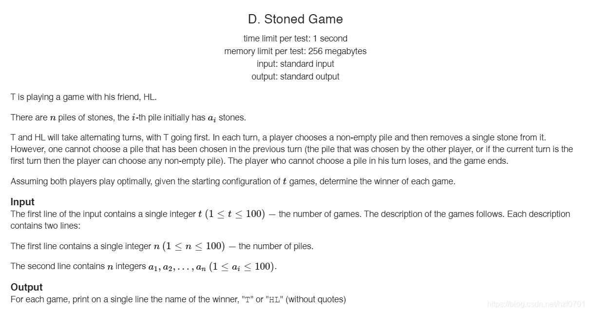 D. Stoned Game（博弈问题）  Codeforces Round #666 (Div. 2)_ios