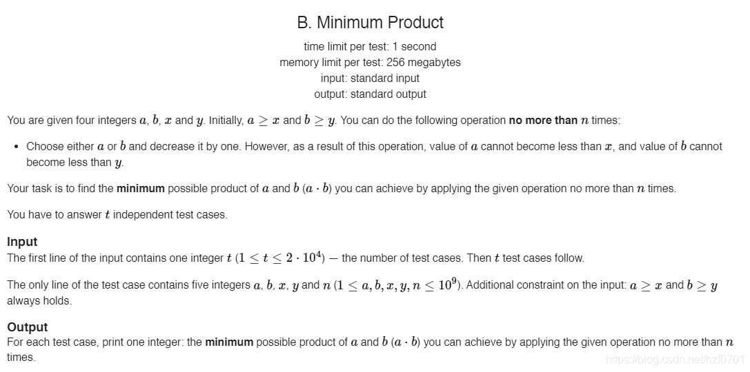 B. Minimum Product（数学问题）Codeforces Round #667 (Div. 3）_ios