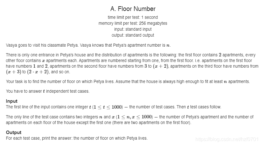 A. Floor Number（水题）   Codeforces Round #674 (Div. 3)_ios