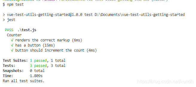 Vue 的单元测试入门 一、基本使用_html_02