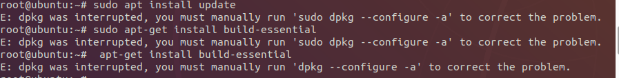 Ubuntu : dpkg was interrupted,you must manually run_应用程序