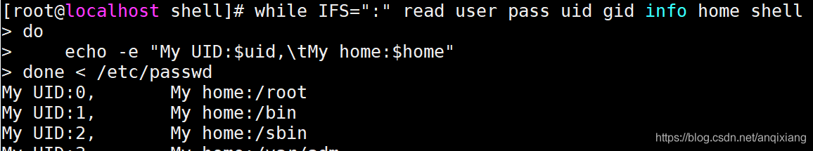 shell脚本格式化输出/etc/passwd文件内容_格式化输出