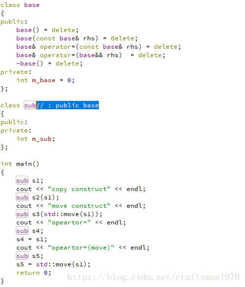 C++11新特性（58）- 删除的拷贝控制和继承_c++_03