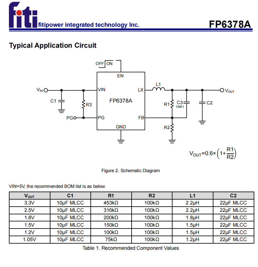 FP6378AS5CTR SOT-23-5 高效1MHz2A同步降压调节器_FP6378AS5CTR_05