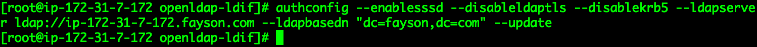 2.OpenLDAP集成SSH登录并使用SSSD同步用户_代码块_02