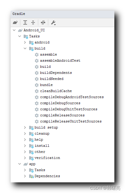【Android Gradle 插件】自定义 Gradle 任务 ① ( Gradle 面板显示任务列表 | 自定义任务生成与显示分组 )_gradle