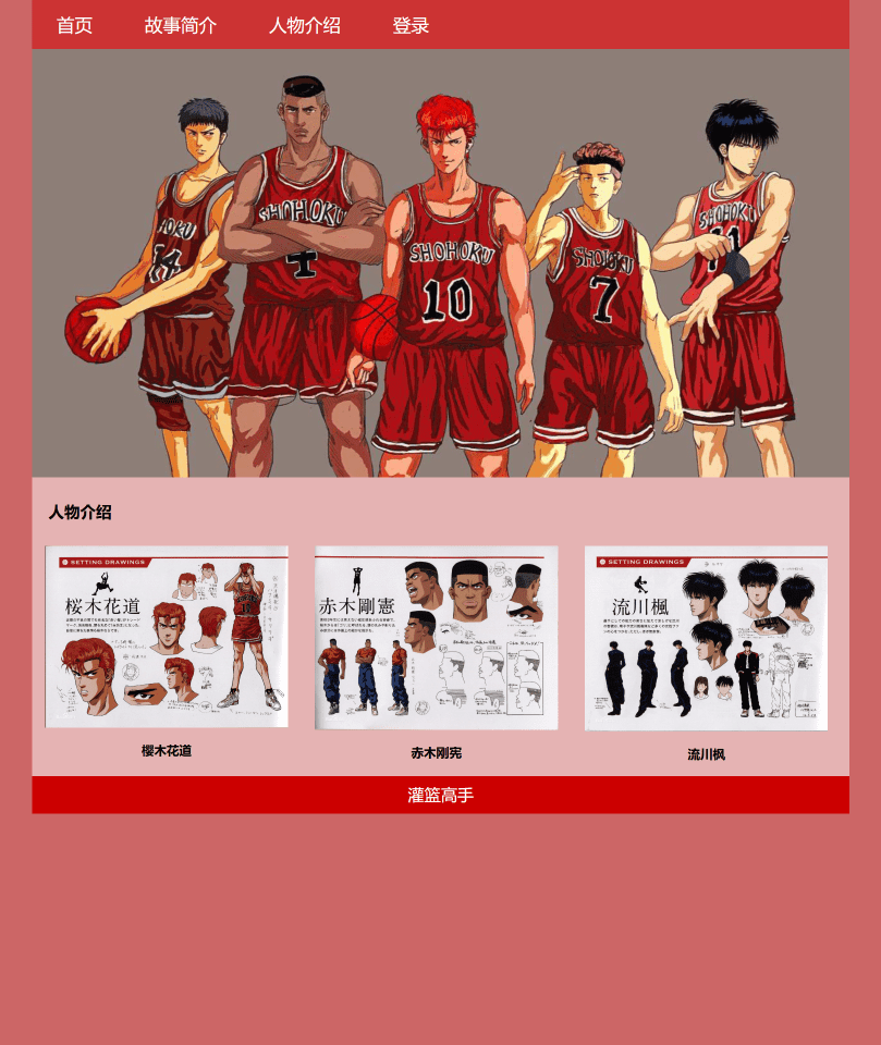 学生网页设计作品 dreamweaver作业静态HTML网页设计模板 篮球网页作业制作_html_04