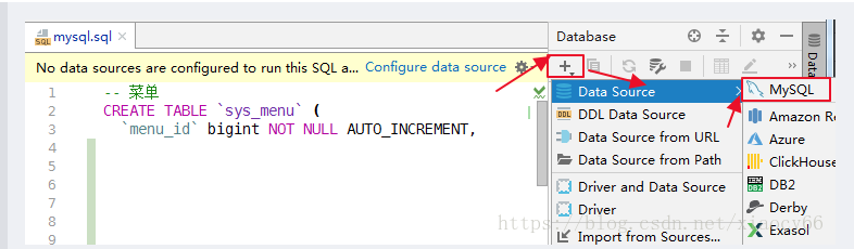 解决IDEA Springboot项目sql文件打开提示No data sources are configured to run this SQL and provide advanced的问题_sql文件_04