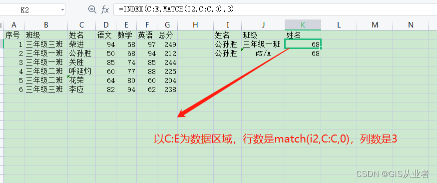 Excel中index和match结合解决vlookup匹配出错问题_excel_02