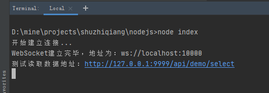 node.js创建WebSocket服务，并使用原生js ES6完成对WebSocket数据交互_javascript_03