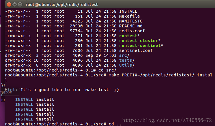 linux redis-4.0.1 图解安装教程_linux_05