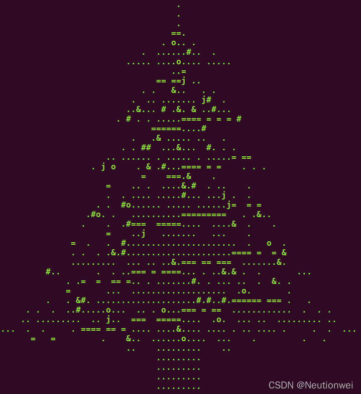 Python画圣诞树看多了，挑战用C语言画一个？【圣诞快乐】_python_04