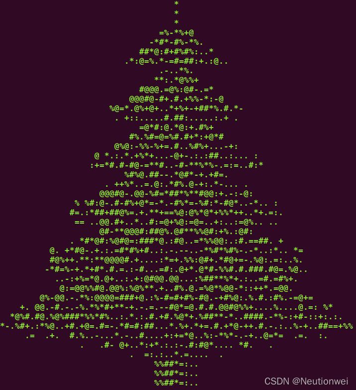 Python画圣诞树看多了，挑战用C语言画一个？【圣诞快乐】_圣诞树_06