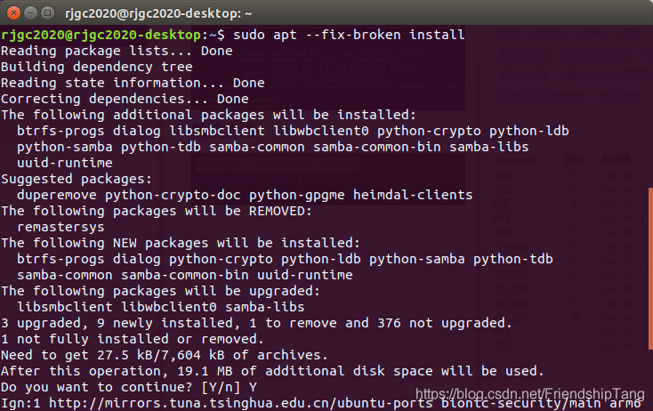E:  dependencies. Try ‘apt --fix-broken install‘ with no packages (or specify a solution)._apt_02