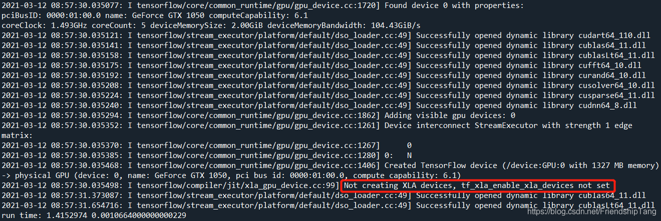 解决：Not creating XLA devices, tf_xla_enable_xla_devices not set_python