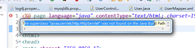 Eclipse中新建jsp提示The superclass "javax.servlet.http.HttpServlet" was not found on the Java Build Path_Eclipse