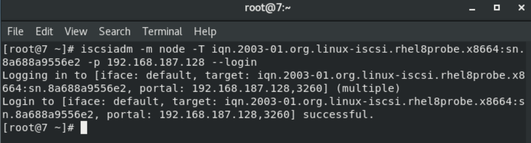 RHEL8使用iSCSI部署网络存储-Linux就这么学17_iSCSI_19
