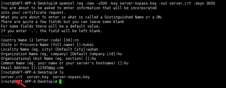 如何在CentOS7.x上生成自签名SSL证书_签名证书_03