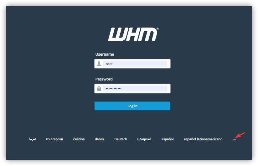 切换whm面板的语言_服务器